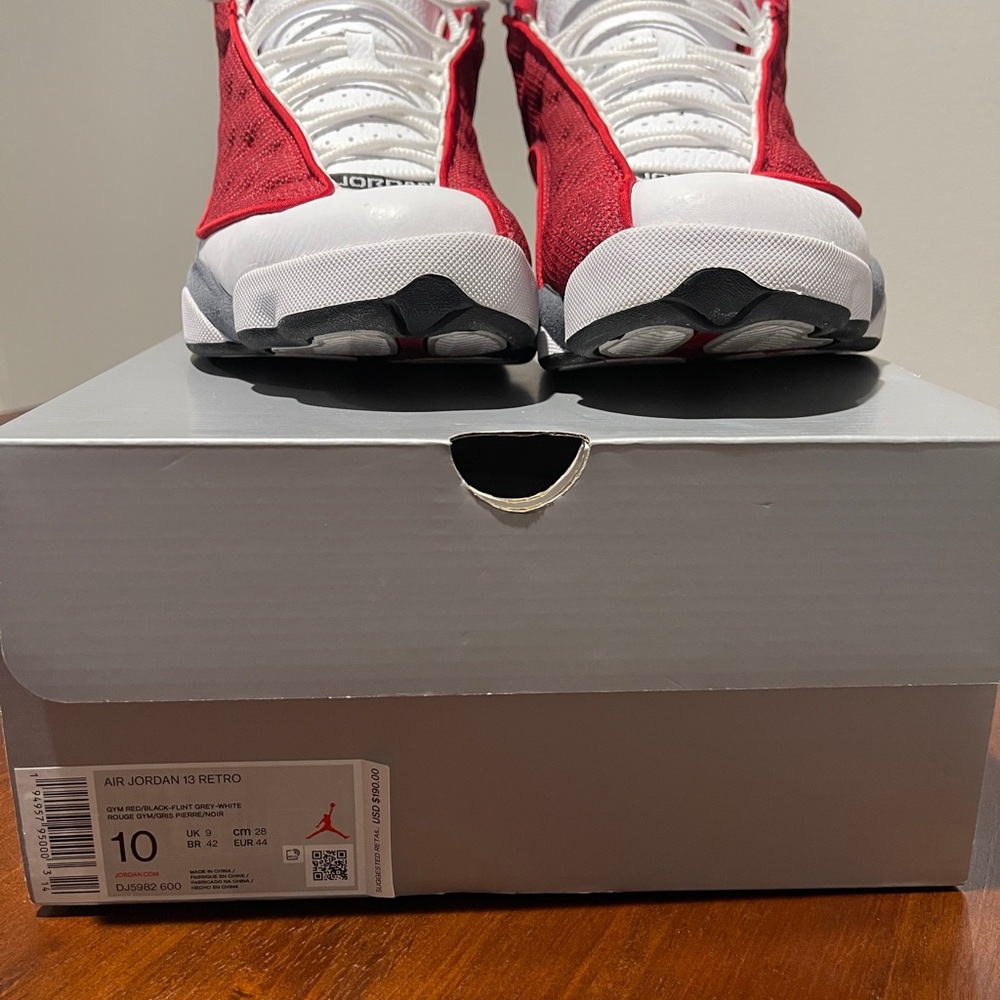 Air Jordan 13 Retro Red and White Sneakers